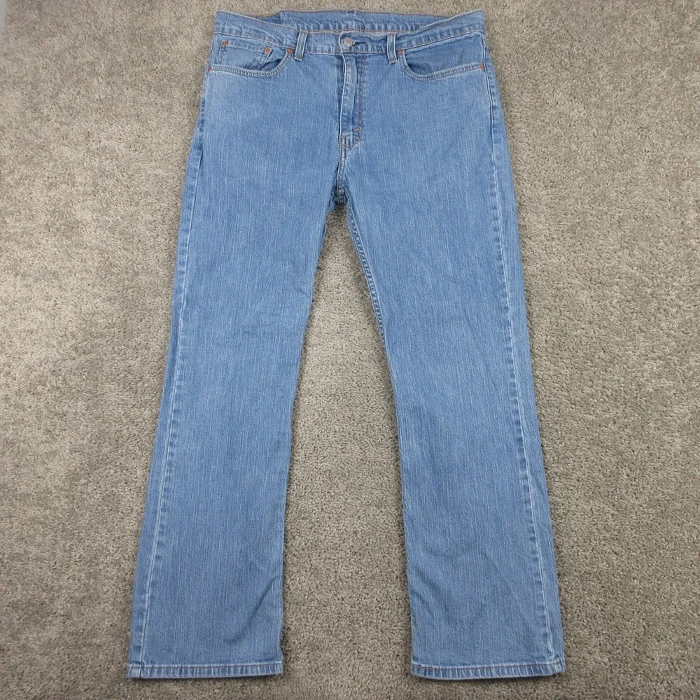 Levis Jeans Mens 36x32 Blue 527 Slim Bootcut Cowboy Western Rodeo Denim Pants